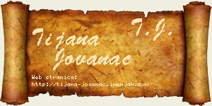 Tijana Jovanac vizit kartica